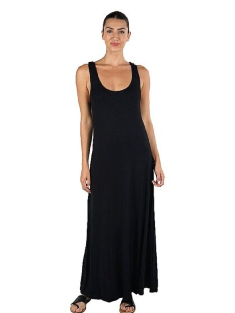 Lovestitch black maxi dress, crocket back size medium
